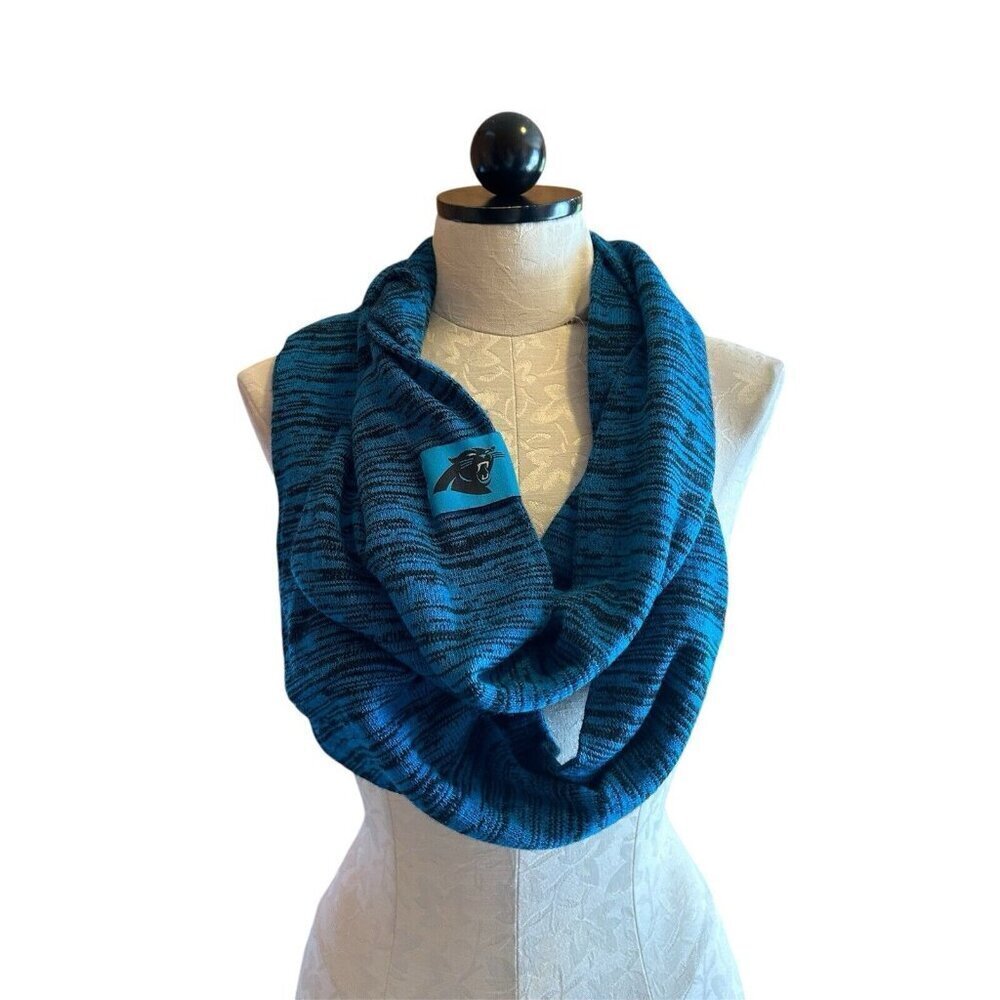 Carolina Panthers Logo Infinity Scarf Blue & Black Adult unisex NFL‎ Football